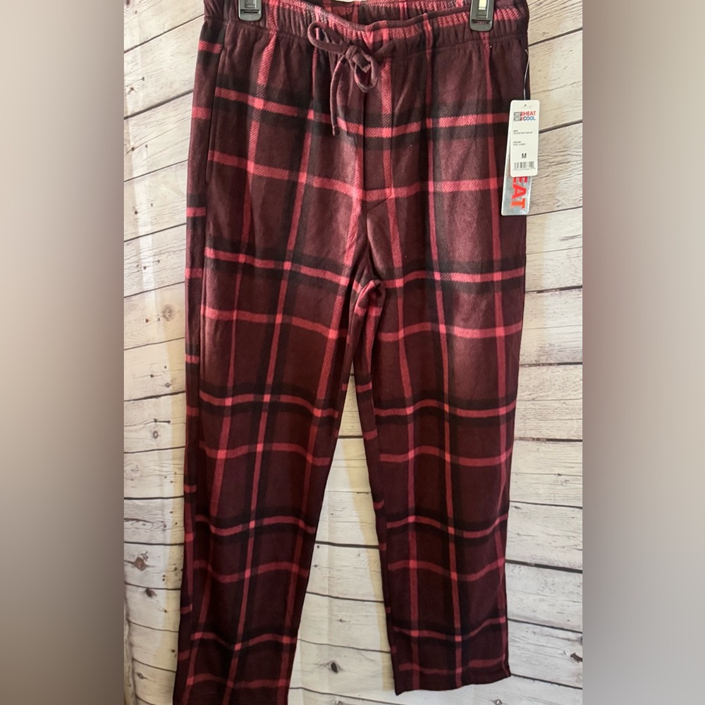 Men’s 32 Degrees Heat Soft Red/Black Flannel Fleece Sleep Lounge Pants
